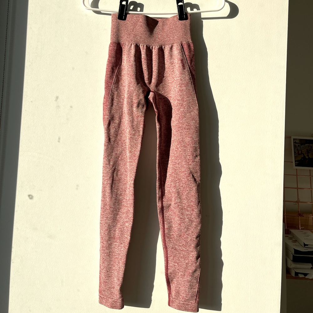 Red marl gym shark leggings